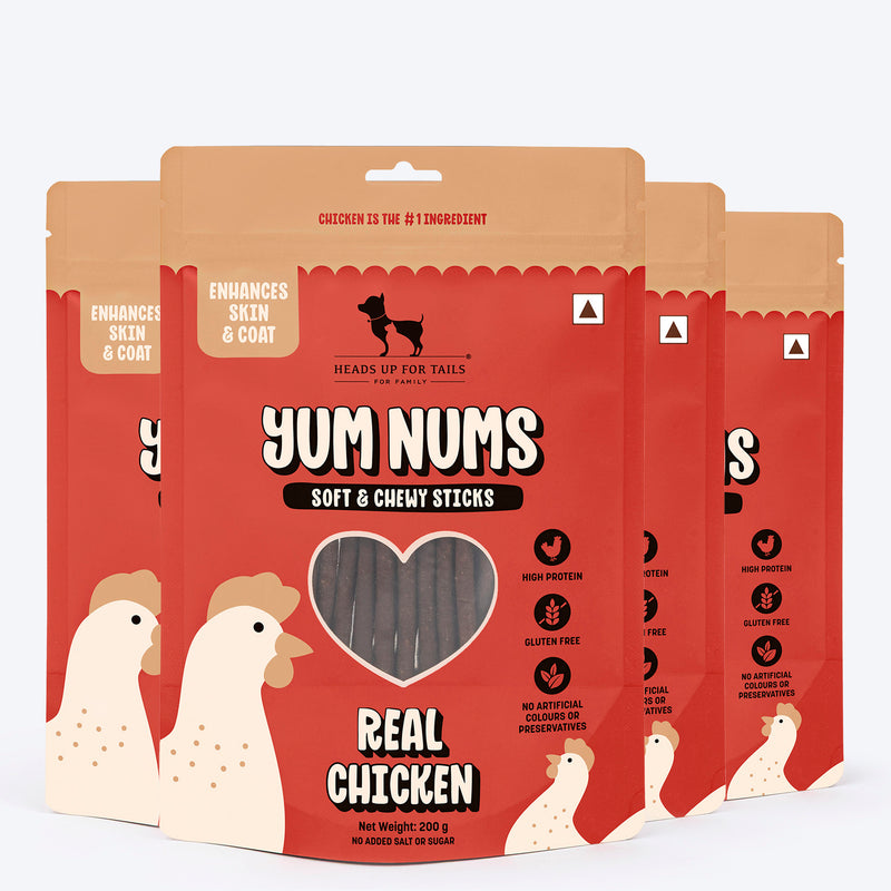 HUFT Yum Nums Soft & Chewy Sticks Real Chicken Treat For Dogs