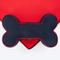 HUFT Made To Order Orthopaedic Dog Bed (Free Bone Cushion) - Red & Navy