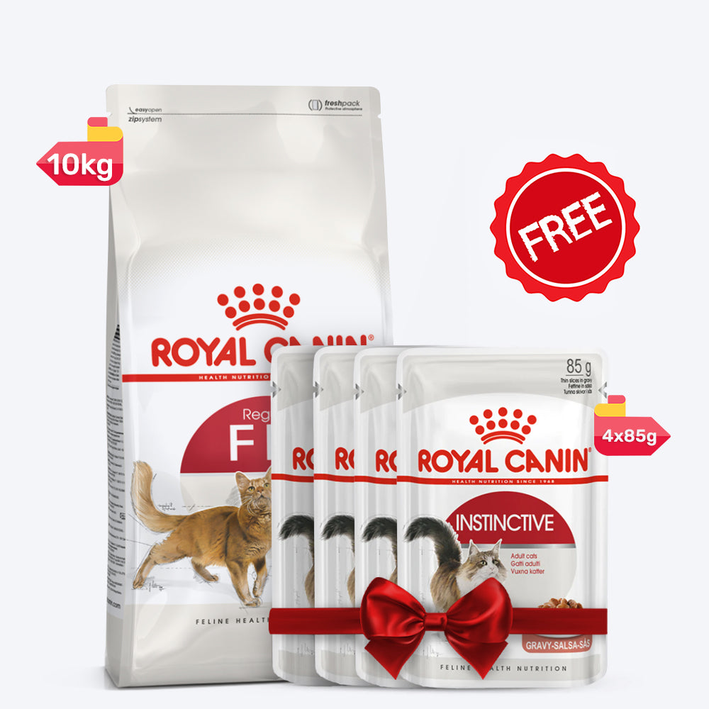 Royal Canin Fit Dry & Instinctive Wet Food Combo For Cat - 10 kg