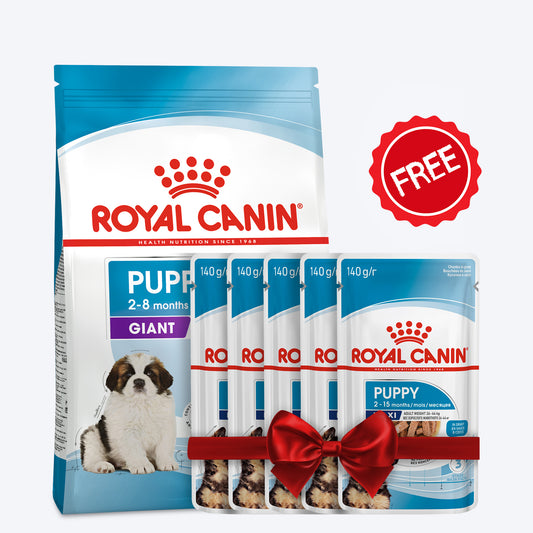 Royal Canin Giant Puppy Dry & Wet Food Combo - 3.5 kg - Heads Up For Tails