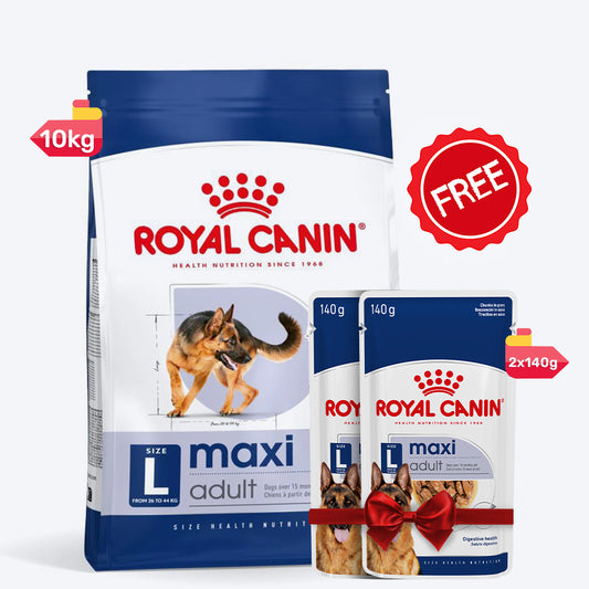 Royal Canin Maxi Dry & Wet Food Combo For Adult Dog - 10 kg