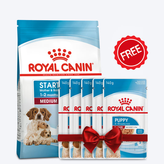 Royal Canin Medium Starter Mother & Puppy Dry & Wet Food Combo - 4 kg