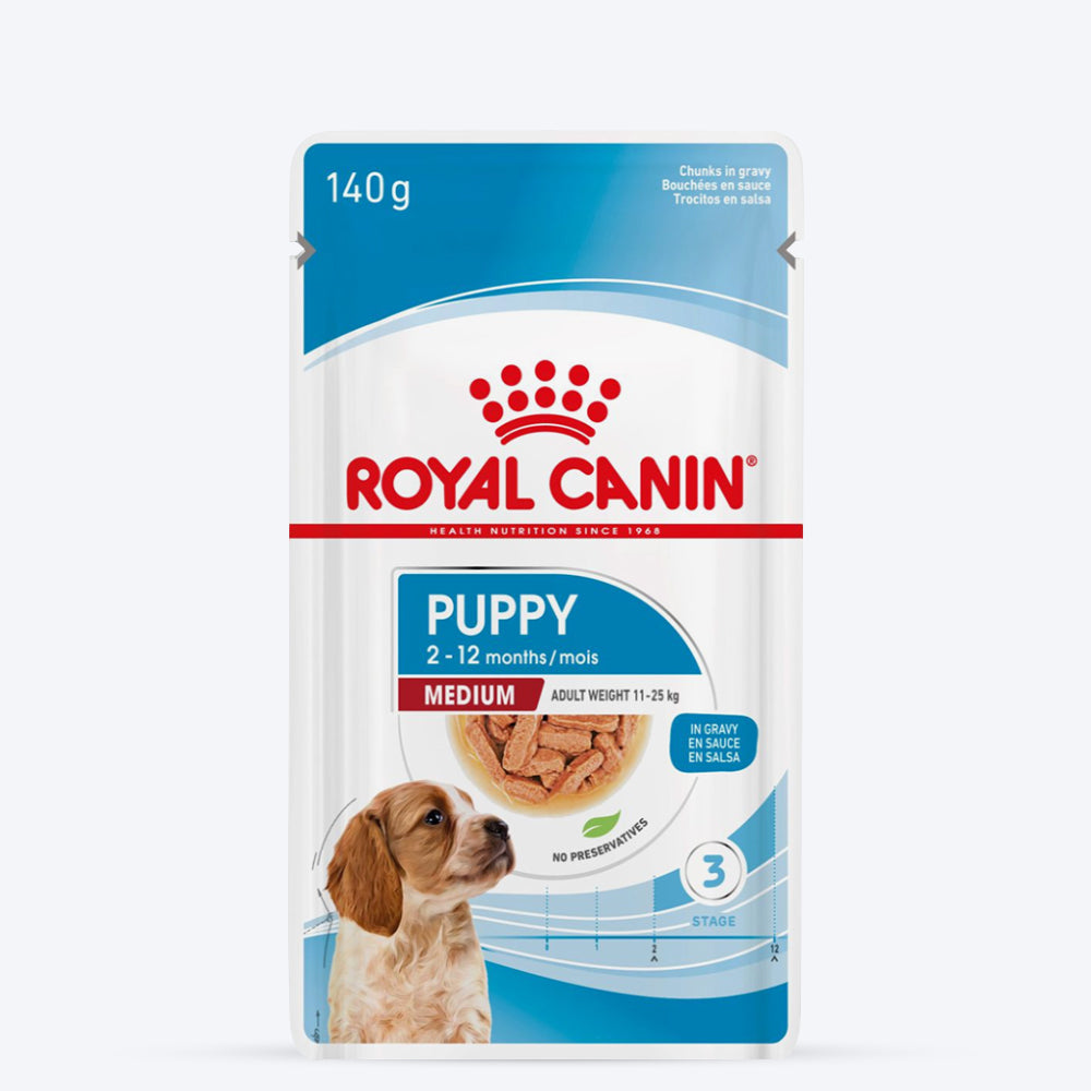 Royal Canin Medium Dry & Wet Food Combo For Puppy - 10 kg