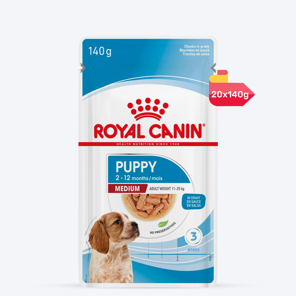Royal Canin Puppy Medium Wet Puppy Food - 140 g - Heads Up For Tails