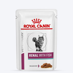 Royal Canin Renal With Fish Veterinary Diet Wet Food For Cat - 85 gm - Heads Up For Tails