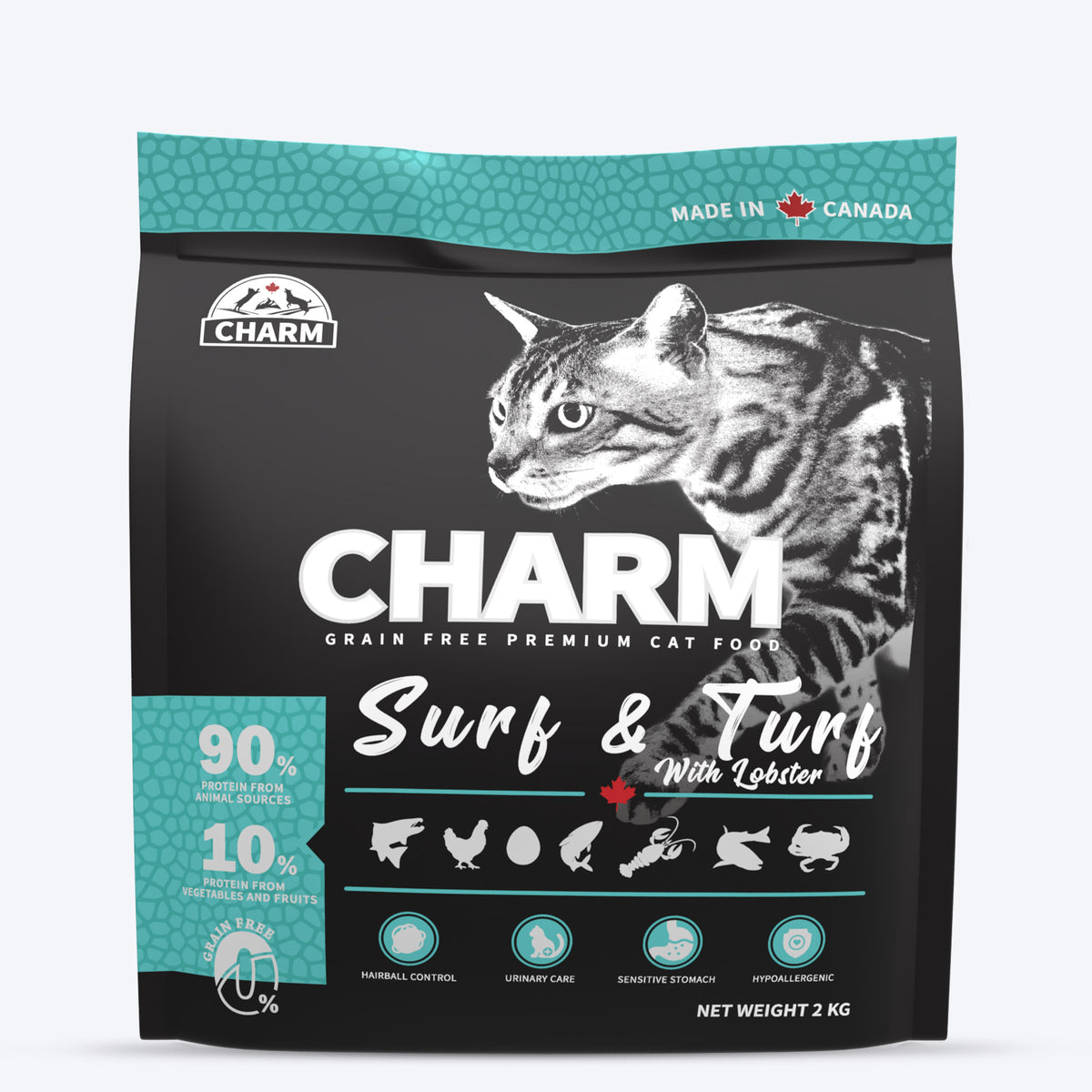 Charm Premium Surf & Turf With Lobster Grain Free Dry Food For Cat - Heads Up For Tails