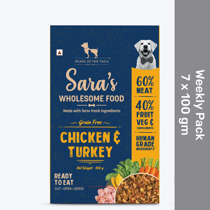 Sara's Wholesome Grain-Free Chicken & Turkey Dog Wet Food - Weekly Pack
