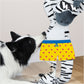 FOFOS Zebra Jumbo Safari Squeaky Plush Toy For Dog - Black & White - Heads Up For Tails