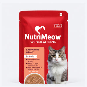 NutriMeow Salmon In Gravy Wet Food For Adult Cat - 80 gm