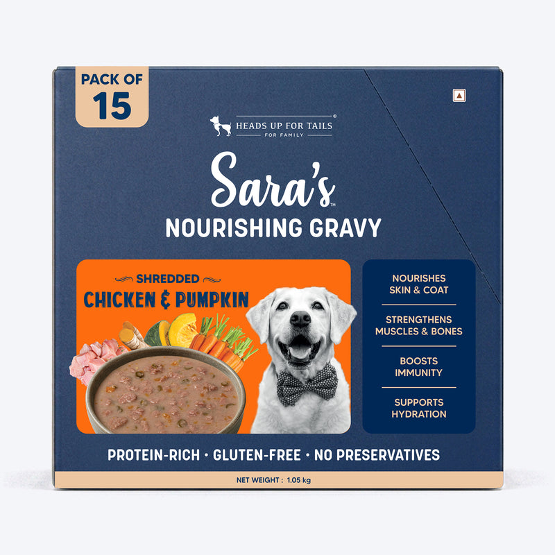 Sara’s Nourishing Gravy Shredded Chicken & Pumpkin Wet Food For Dog - 70 gm