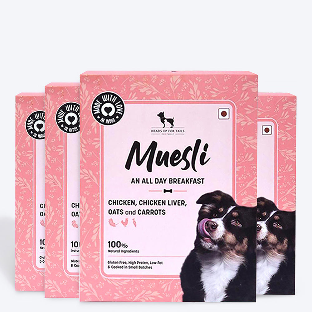 HUFT Breakfast Muesli with Oats,Carrots & Chicken Doggie Treats - 250 g - Heads Up For Tails