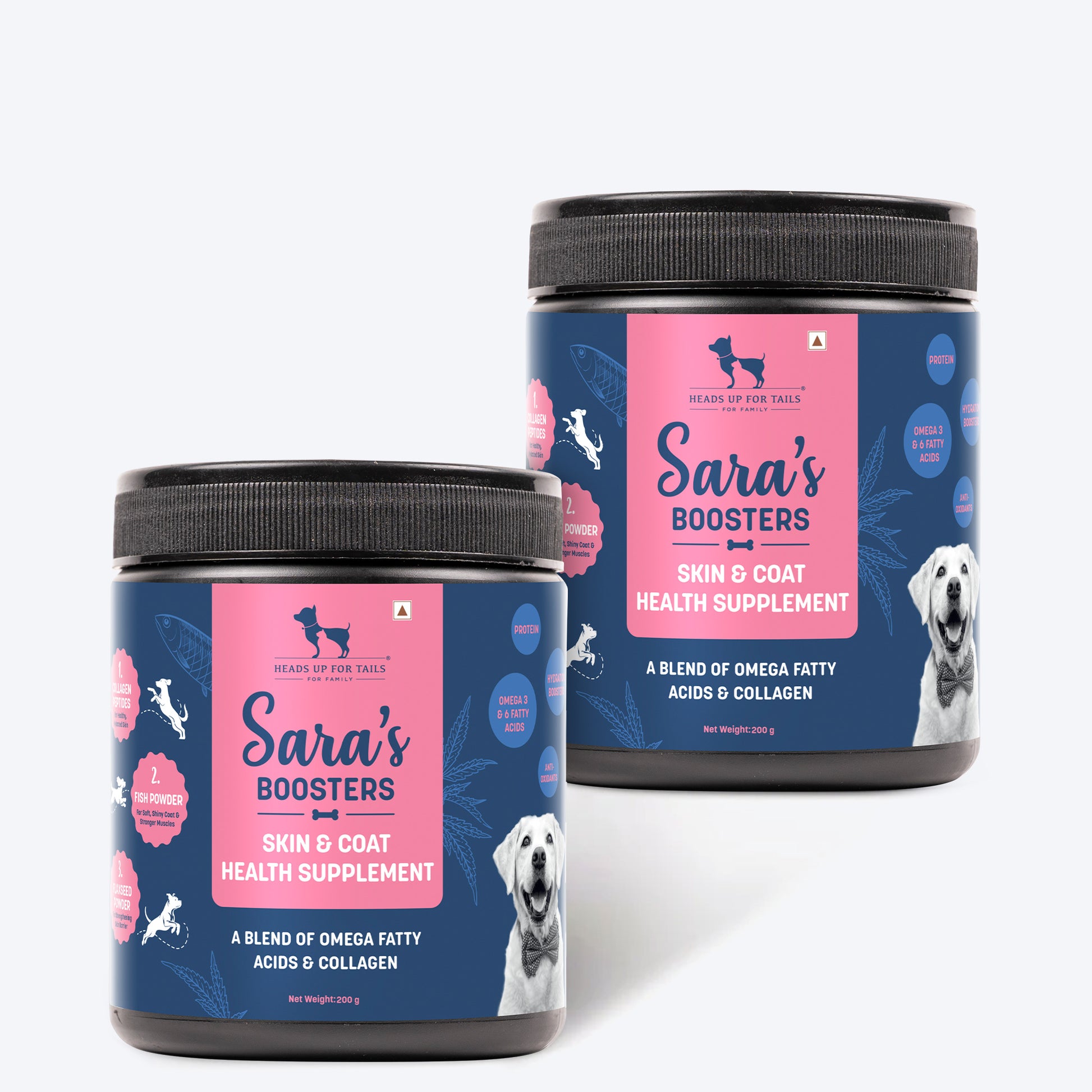 Sars's Boosters Skin & Coat Health Supplement For Dogs - 200 gm - Heads Up For Tails