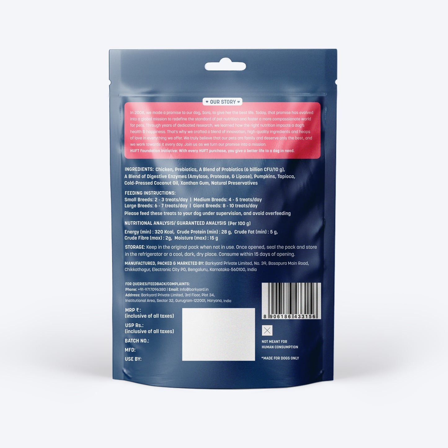 Sara’s Daily Probiotic Chews: Gut & Digestive Support Treats For Dog - 70 gm
