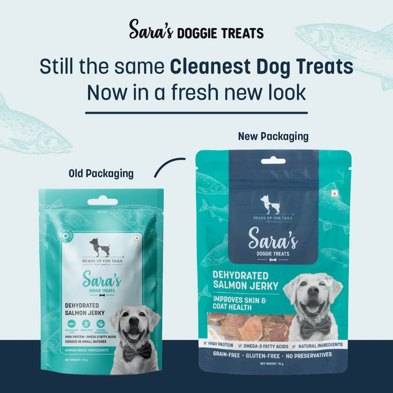 Sara's Dehydrated Salmon Jerky Dog Treats Grain-Free 70g