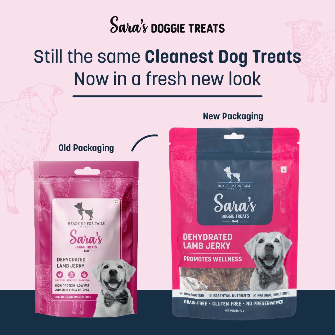 Sara's Dehydrated Lamb Jerky Dog Treats Single-Ingredient 70g