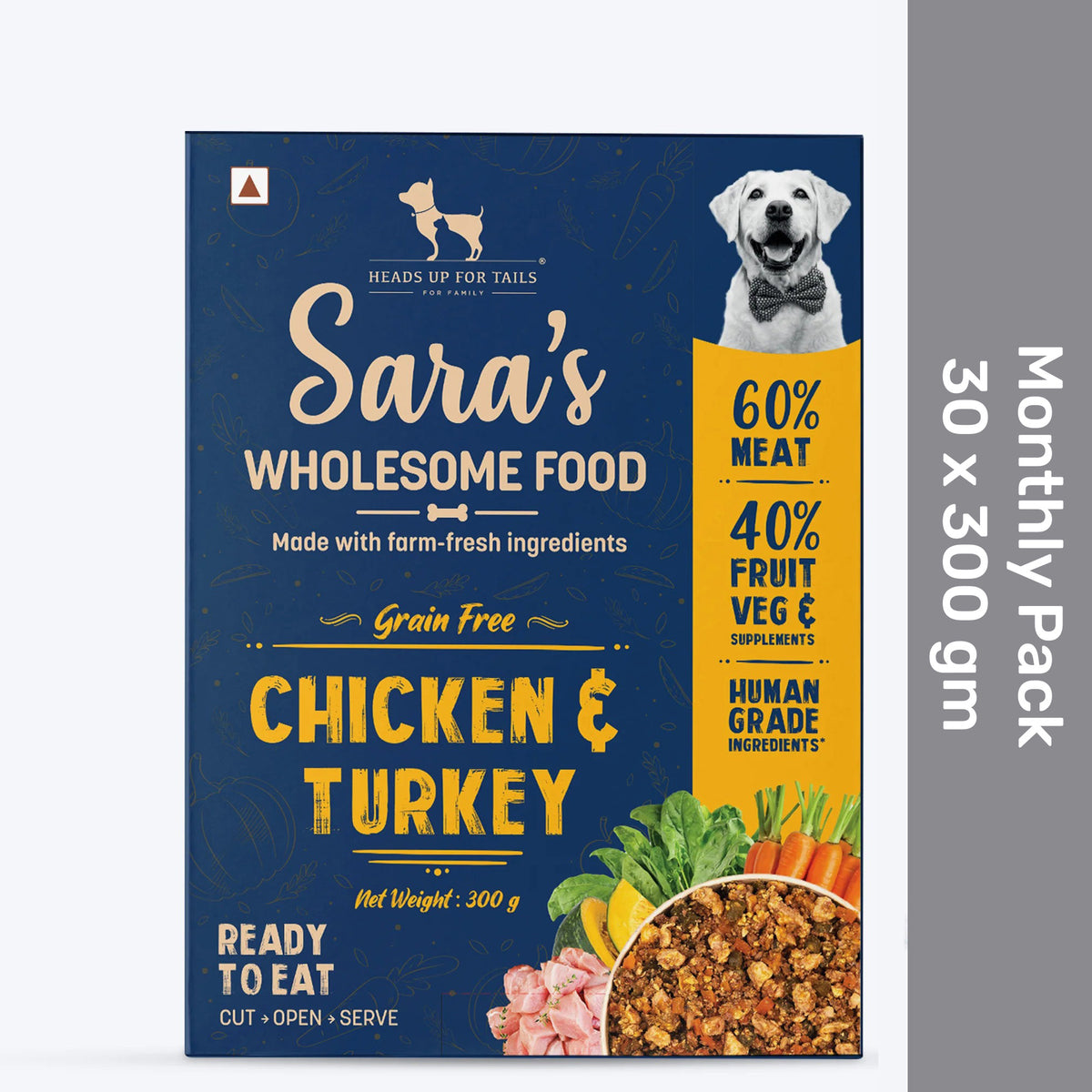 Sara's Wholesome Grain-Free Chicken & Turkey Dog Wet Food - Monthly Pack