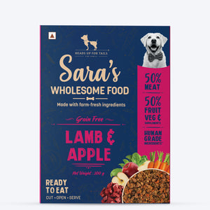 Sara's Wholesome Grain-Free Lamb And Apple Dog Food - Heads Up For Tails