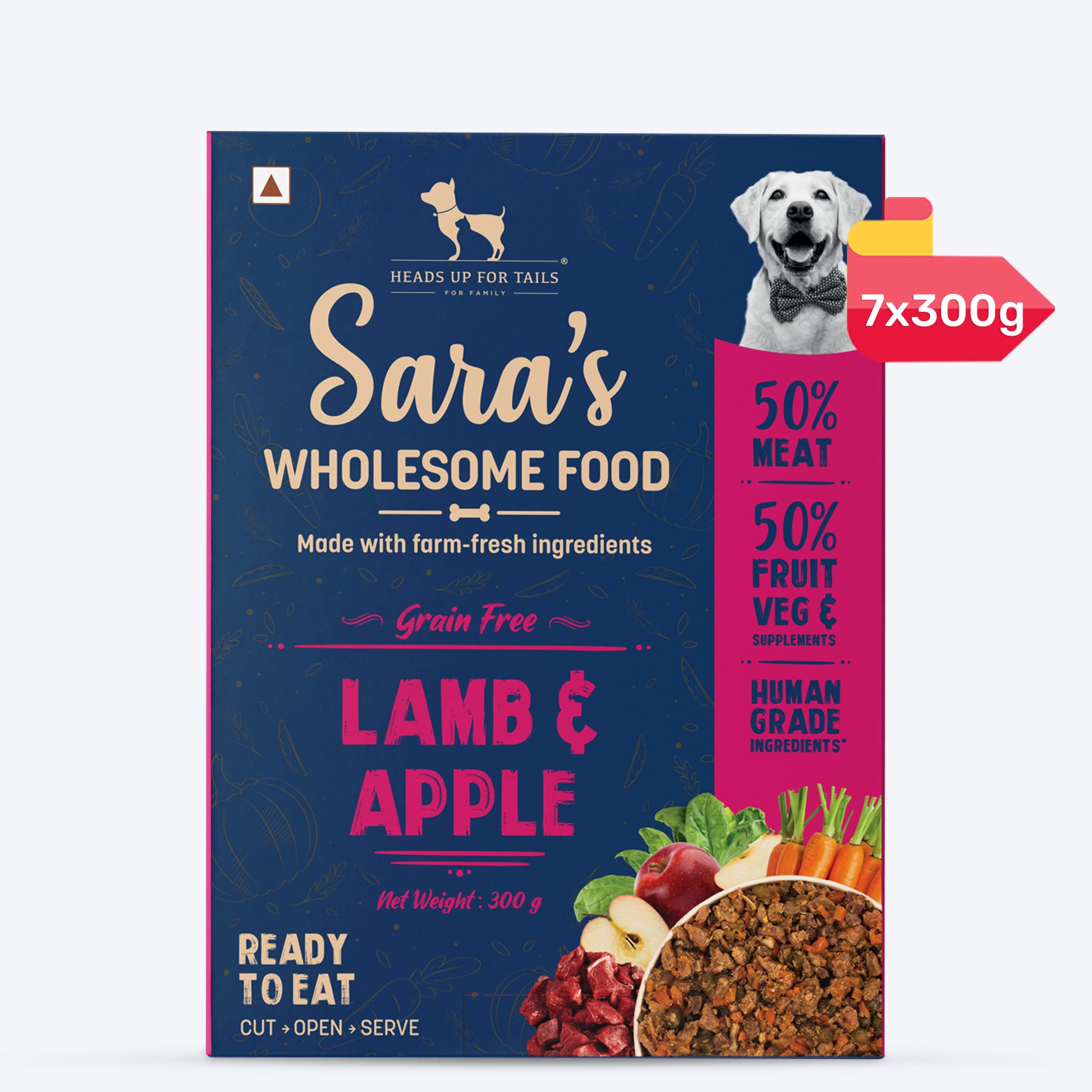 Sara's Wholesome Grain-Free Lamb And Apple Dog Food - Heads Up For Tails