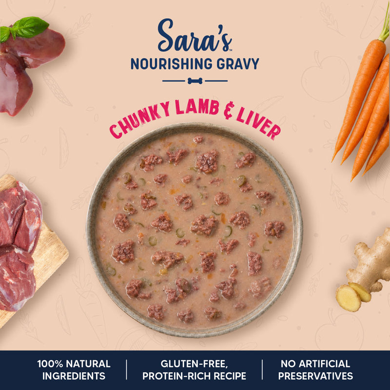 Sara’s Nourishing Gravy Chunky Lamb & Liver Wet Food For Dog - 70 gm