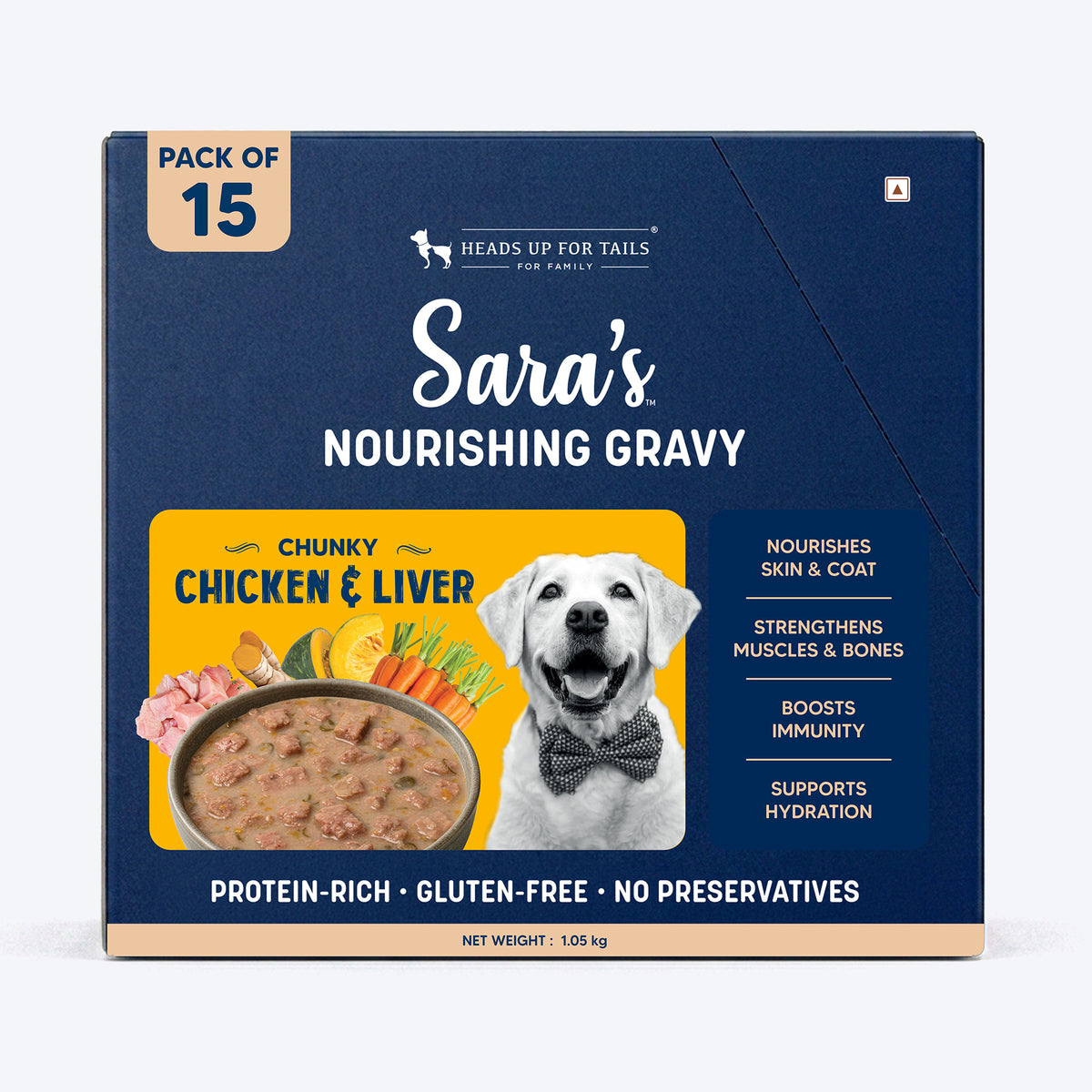 Sara’s Nourishing Gravy Chunky Chicken & Liver Wet Food For Dog - 70 gm