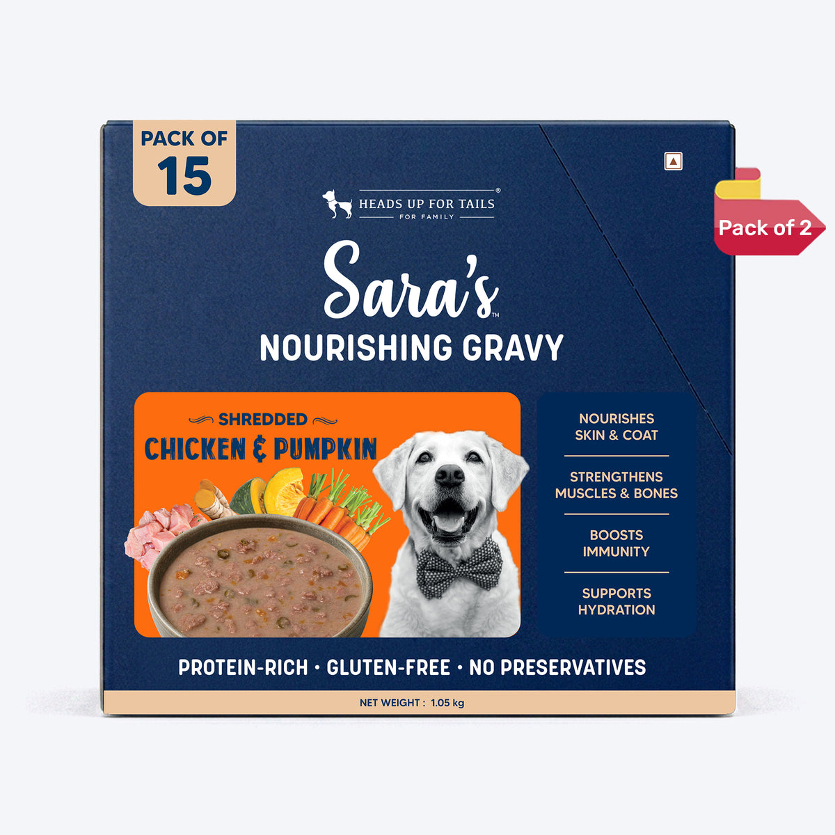 Sara’s Nourishing Gravy Shredded Chicken & Pumpkin Wet Food For Dog - 70 gm