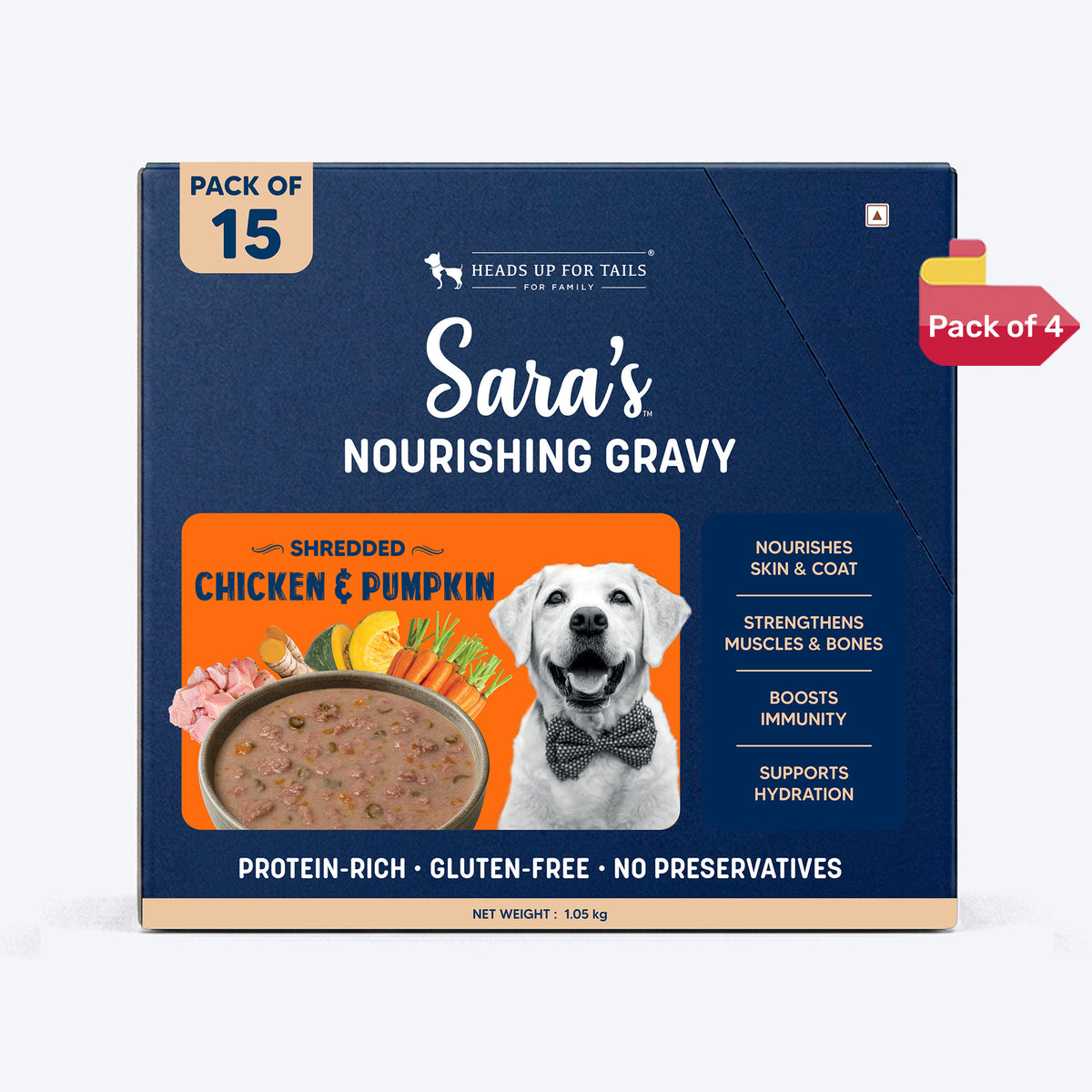 Sara’s Nourishing Gravy Shredded Chicken & Pumpkin Wet Food For Dog - 70 gm
