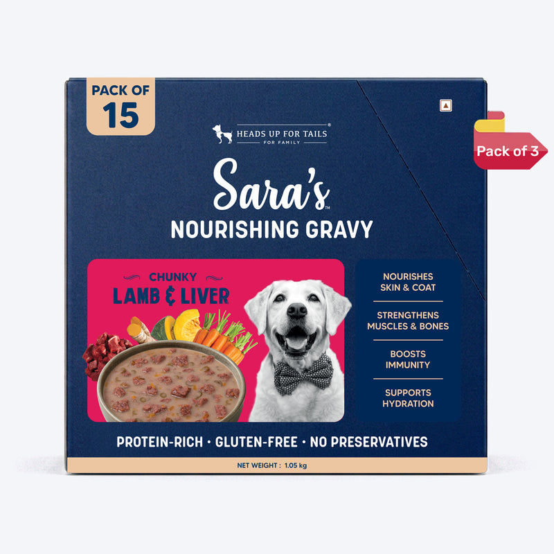 Sara’s Nourishing Gravy Chunky Lamb & Liver Wet Food For Dog - 70 gm