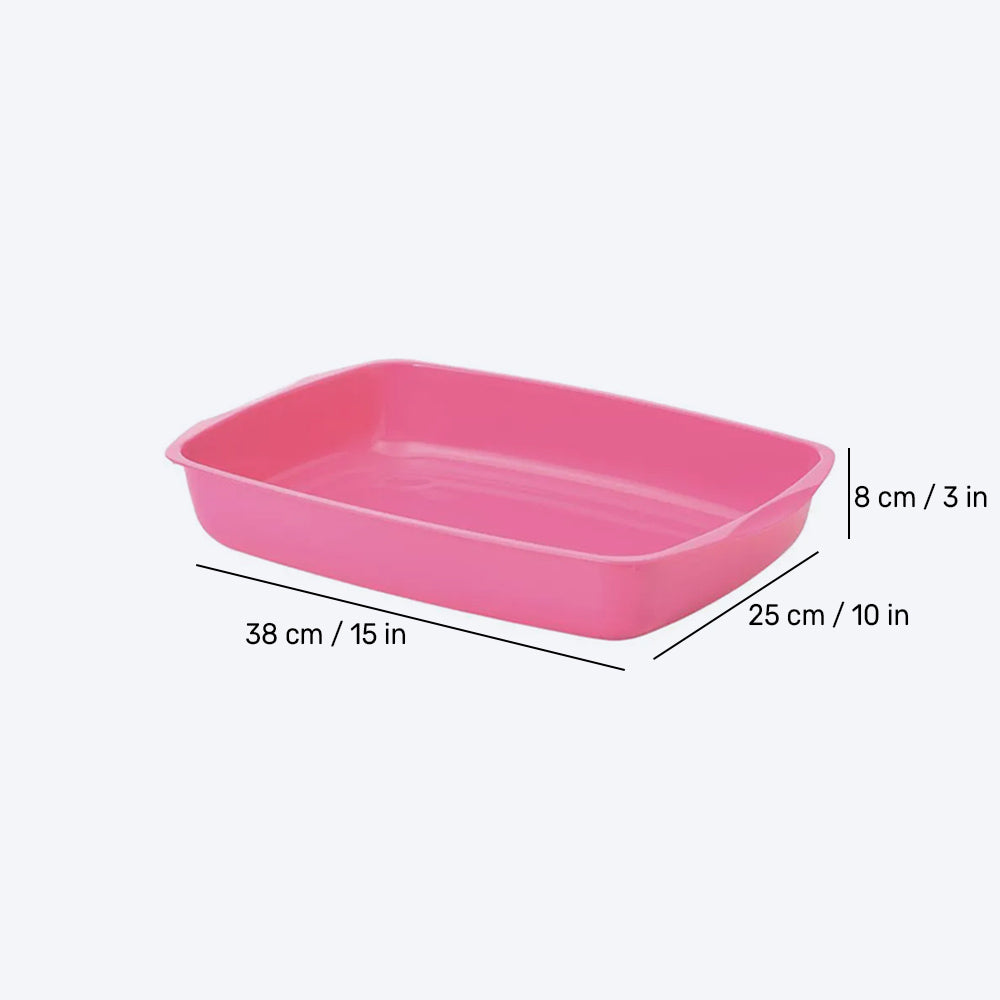 Savic Cat Litter Tray - 15 x 10 x 3 inch - Heads Up For Tails