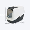 Savic Nestor Cat Toilet - Black - 22 x 15 x 15 inch - Heads Up For Tails