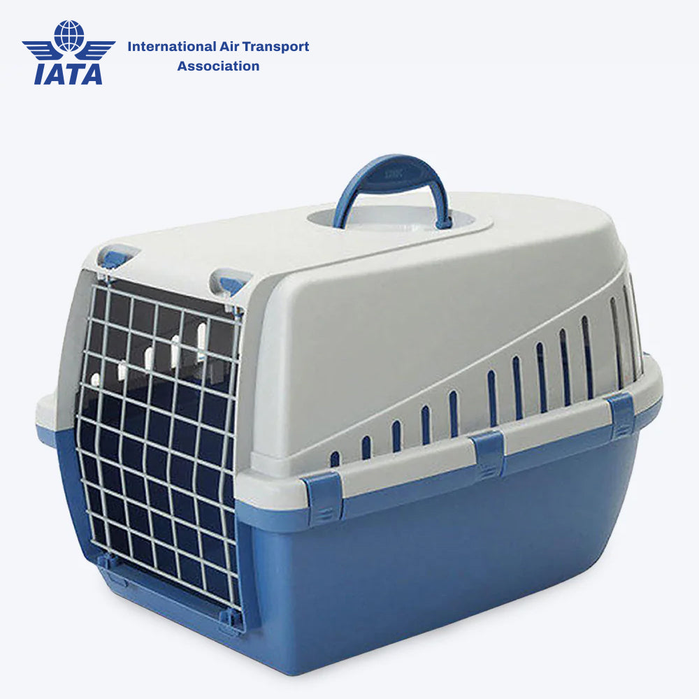 Savic Trotter 1 - Dog &amp; Cat Carrier - Atlantic Blue - 19 x 13 x 12 inch - Holds up to 5 kg