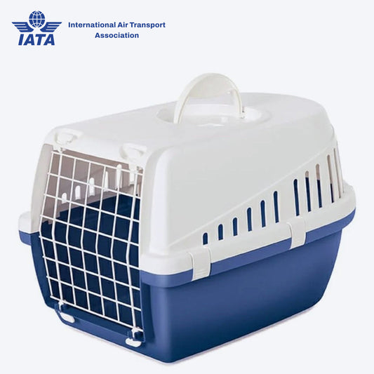Savic Trotter 1 - Dog & Cat Carrier - Nordic Blue - 19 x 13 x 12 inch - Hold up to 5 kg - Heads Up For Tails