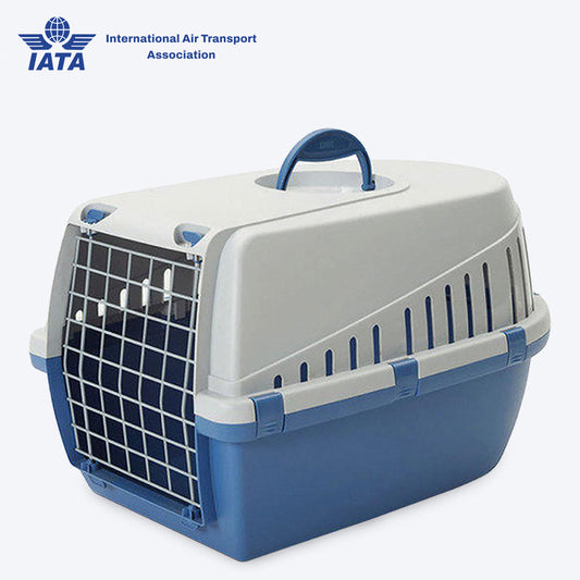 Savic Trotter 3 - Dog & Cat Carrier - Atlantic Blue - 24 x 16 x 15 inch - Holds up to 10 kg - Heads Up For Tails