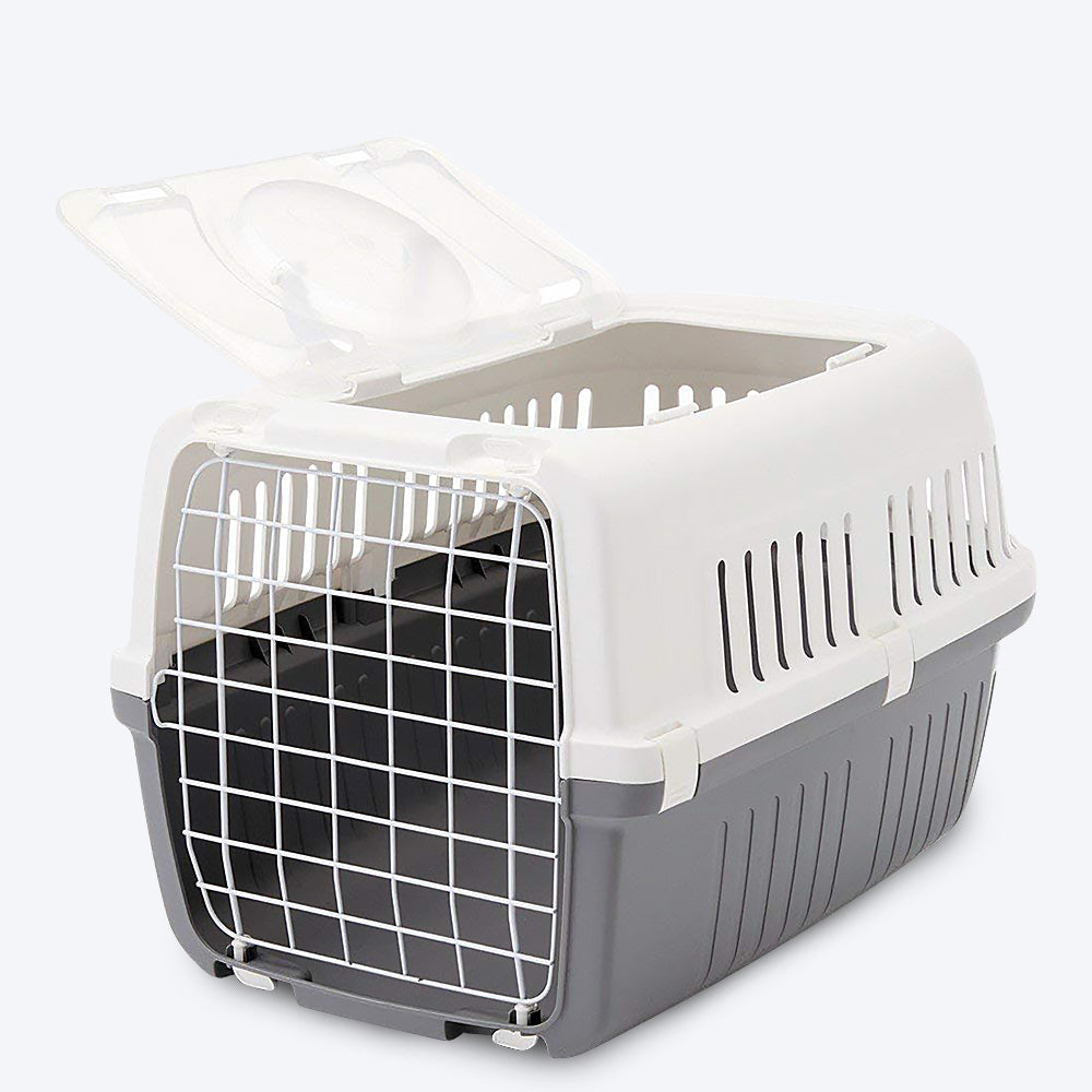 Savic Zephos 2 - Dog & Cat Carrier - Grey - 22 x 15 x 13 inch - Holds up to 7 kg_01