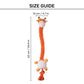 Barkbutler Garry The Giraffe Squeaky Plush Dog Toy - Orange - Heads Up For Tails