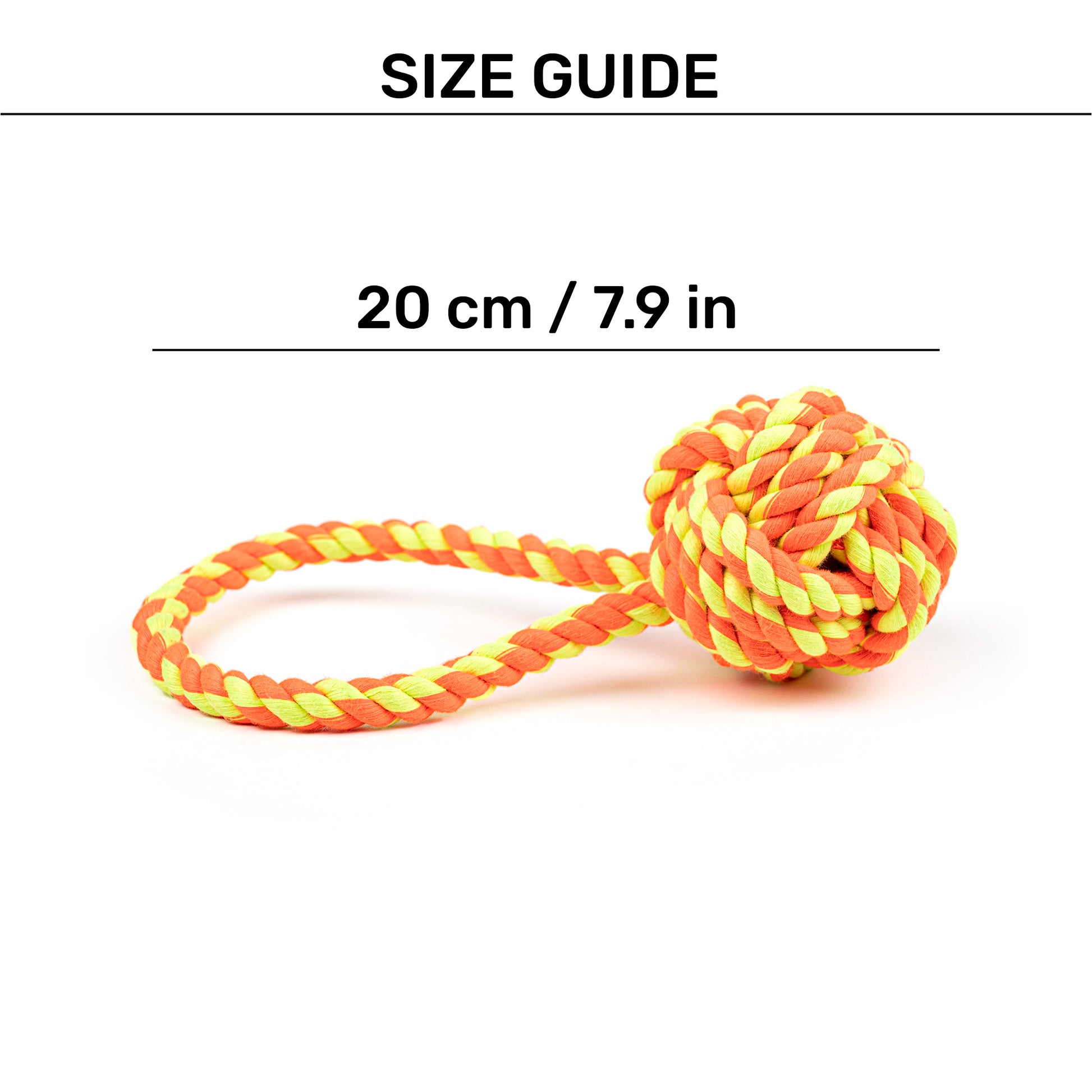 HUFT Tuggables Rope Toy For Dog - Yellow & Orange - Heads Up For Tails