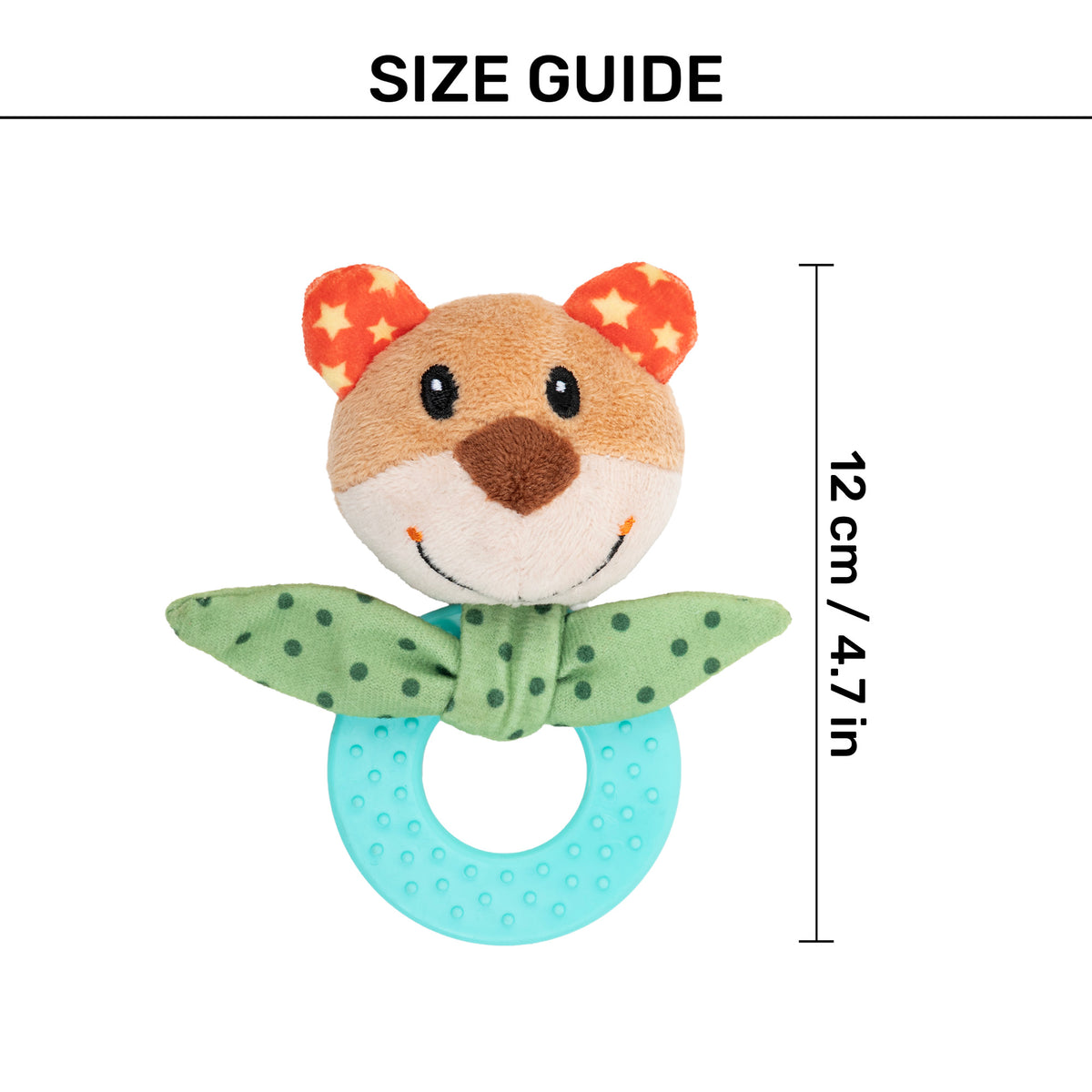 HUFT Cuddle Bear Squeaky Plush Toy For Puppies - Multicolor - Heads Up For Tails