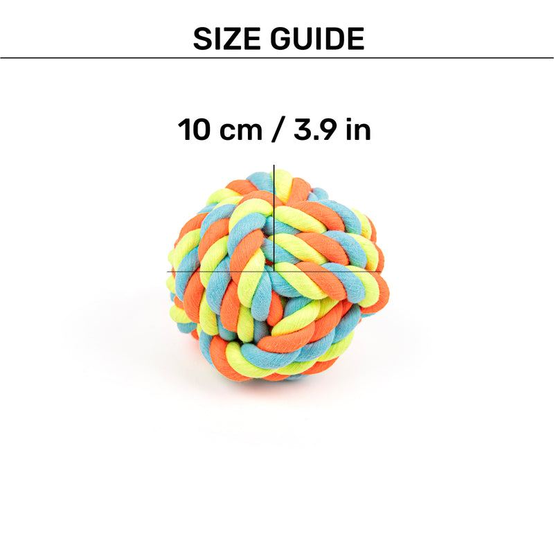 HUFT Tuggables Ball Rope Toy For Dog - Multicolor - Heads Up For Tails