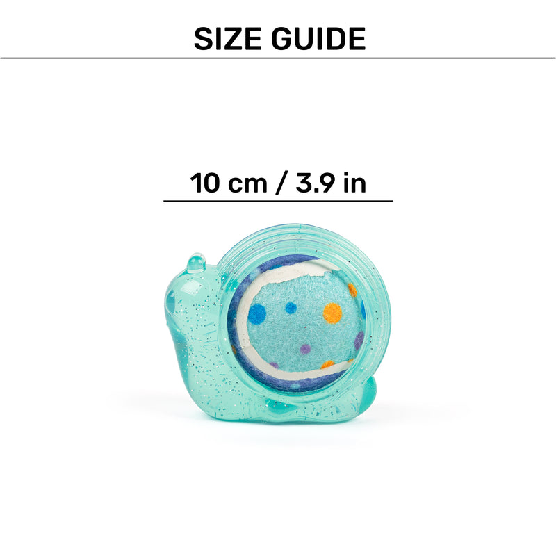 HUFT Rubber Snail With Tennis Ball Toy For Dog - Teal Blue - Heads Up For Tails