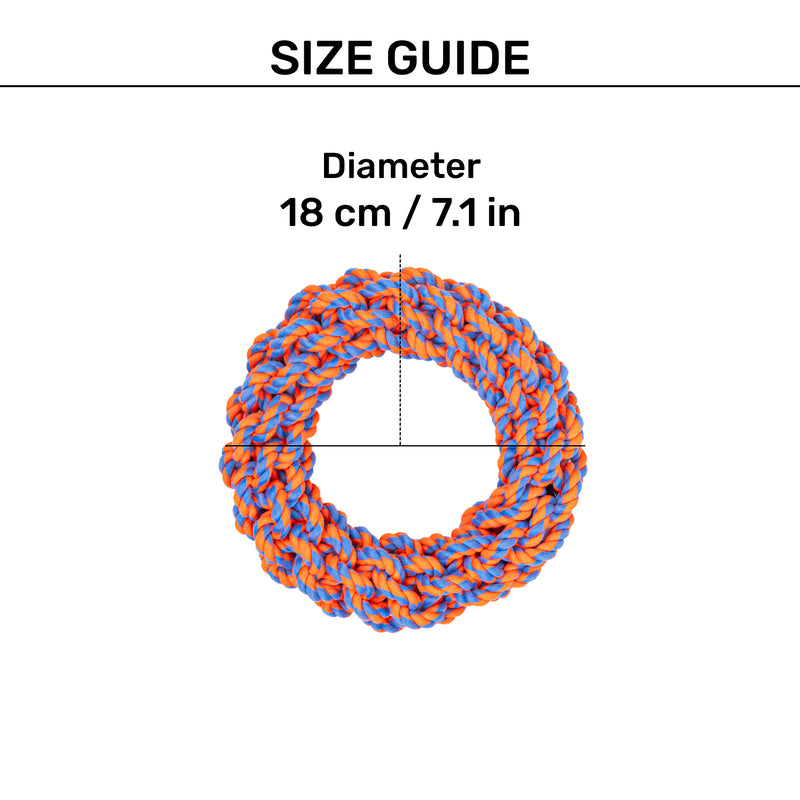 HUFT Tuggables Rope Toy For Dog - Orange & Purple - Heads Up For Tails