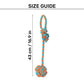 HUFT Tuggables Rope Toy For Dog - Orange & Cyan