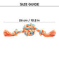 HUFT Tuggables Rope Toy For Dog - Orange & Pastel