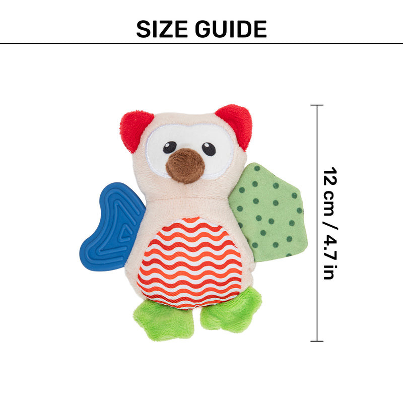 HUFT Owl You Need Squeaky Plush Toy For Puppies - Multicolor - Heads Up For Tails