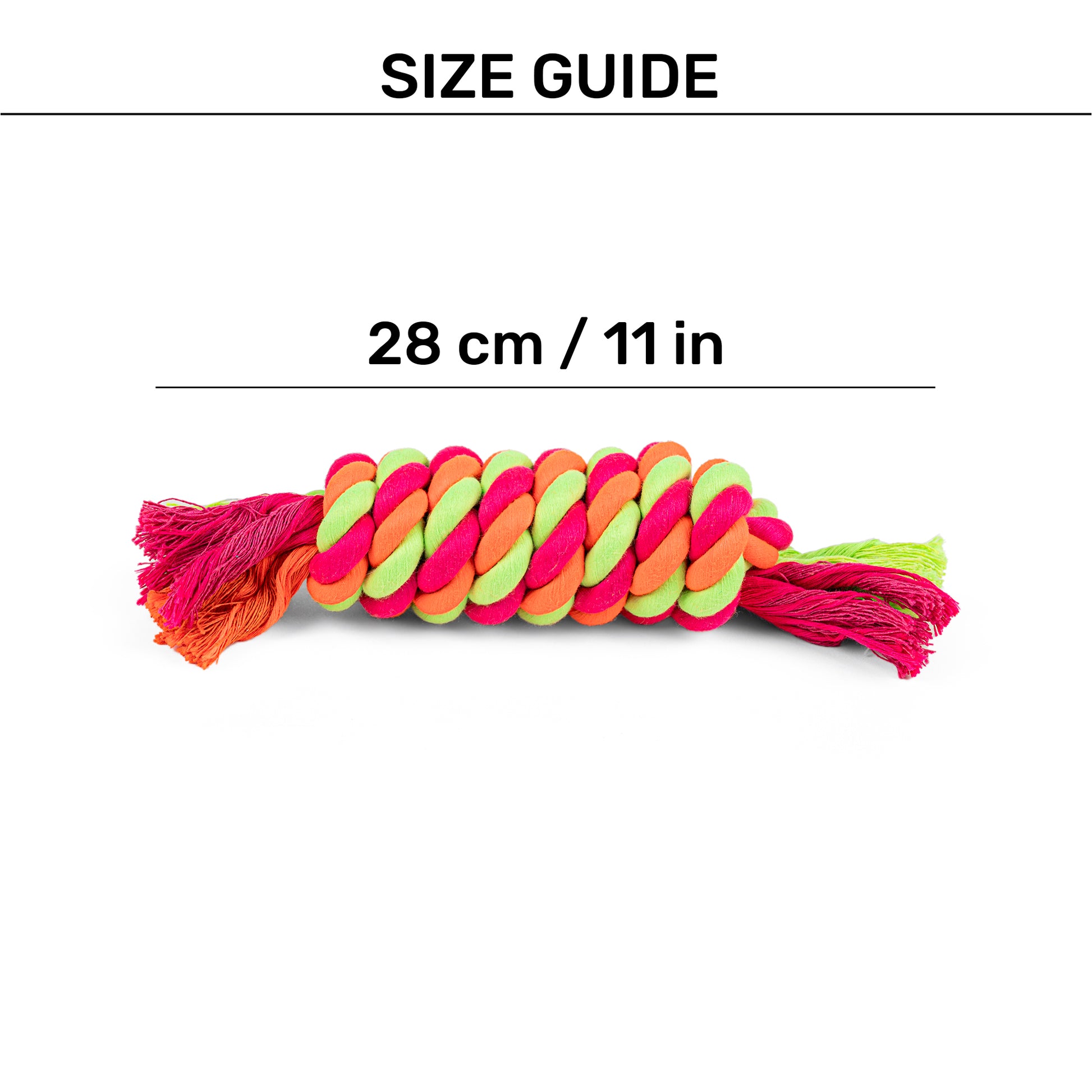 HUFT Tuggables Rope Toy For Dog - Multicolor - Heads Up For Tails