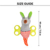 HUFT Cheery Roo Squeaky Plush Toy For Puppies - Multicolor - Heads Up For Tails