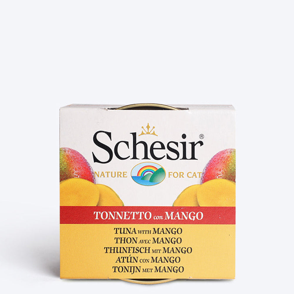 Schesir 45% Tuna With Mango Fruit Canned Wet Cat Food - 75g - Heads Up For Tails