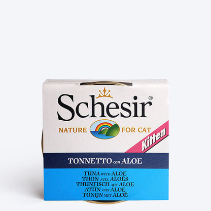 Schesir 51% Tuna with Aloe Wet Food For Kittens - 85 g - Heads Up For Tails