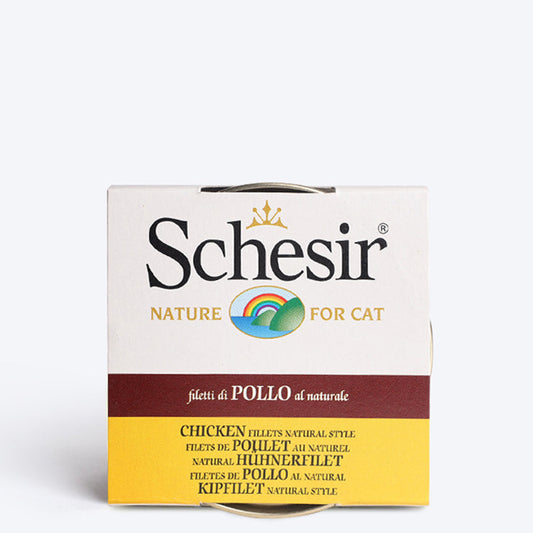 Schesir Chicken Fillet Natural Canned Wet Cat Food - 85 g - Heads Up For Tails