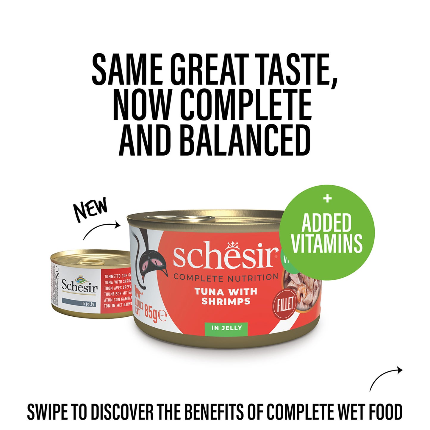 Schesir Tuna with Shrimps Wet Cat Food - 85 g - Heads Up For Tails
