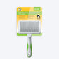 Andis Self Cleaning Slicker Brush For Dogs - White/Lime Green -03