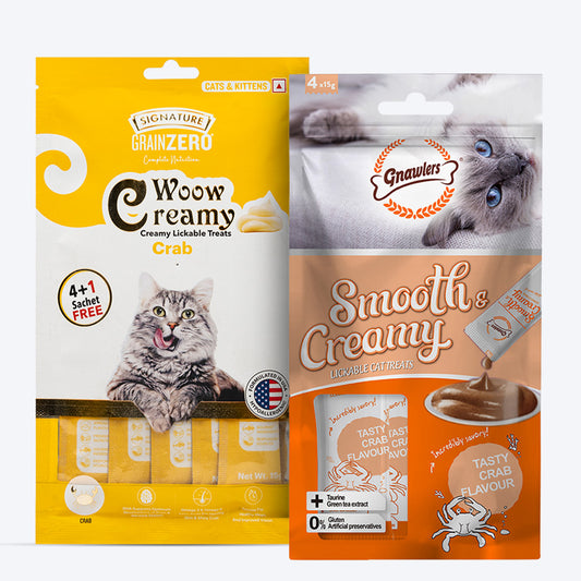 Signature & Gnawlers Crabbing Around Treat Combo For Cat